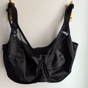 Keira Goddess Black side support Bra with Underwire Support 36GG